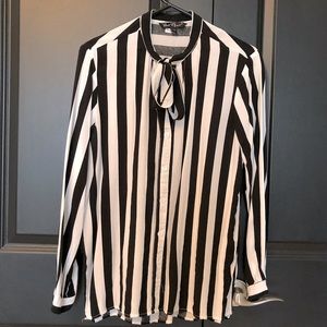 Beetlejuice bowtie blouse